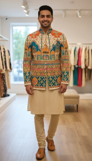 Jacket, Kurta, and bottom wear Trouser