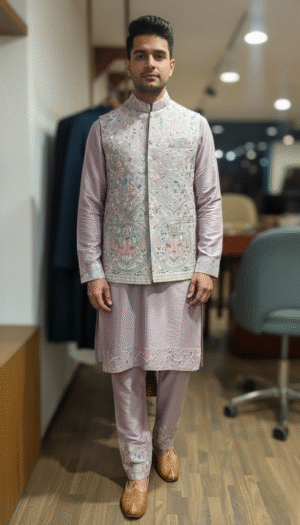 The Lavender Lilac Embroidered Ensemble